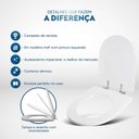 Ver imagem 5 de Tampa de Vaso Sanitário com Amortecedor Oxford Creme (Bege) para bacia Deca