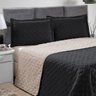 Kit Colcha Stillo Cobre Leito Queen Dupla Face 3 Peças Preto e Bege Casa Dona - 1
