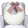 Almofada de Amamentação com Laço - Palha com Nude - 1