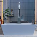 Ver imagem 3 de Cuba de Apoio Angular Quadrada para Banheiro Lavabo Volcano C01 Aq33w Branco - Lyam