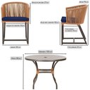 Ver imagem 2 de Mesa com 4 Cadeiras e Noronha Estofado 10 Trama Original Terra Cota