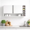 Ver imagem 1 de Armário Aereo Vanessa P/ Cozinha 105cm 2 Portas Ajl Móveis - Branco