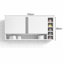 Ver imagem 2 de Armário Aereo Vanessa P/ Cozinha 105cm 2 Portas Ajl Móveis - Branco