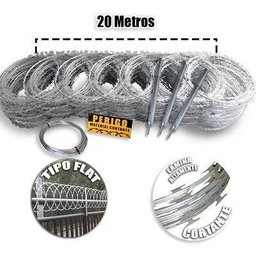 Cercado Lâmina Concertina Flat 30cm Galvanizada 20mtrs - 2
