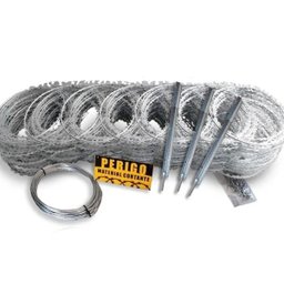 Cercado Lâmina Concertina Flat 30cm Galvanizada 20mtrs - 3