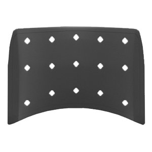 Encosto Secretária Plástico Preto Cadeira Iso Empilhavel