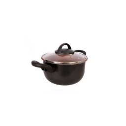 Panela Caçarola Antiaderente 16 Cm com Tampa de Vidro Bronze - 3