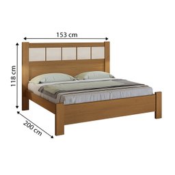 Cama Casal Primícia Plus D'Doro Móveis - Cinamomo Off D'Doro Móveis - 2