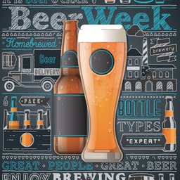 Tábua de Corte Retangular Beer Week em Vidro - 20x30cm - 3