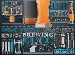 Tábua de Corte Retangular Beer Week em Vidro - 20x30cm - 2