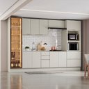 Ver imagem 1 de Cozinha Completa 6 Peças 100% MDF com Cristaleira e Torre Quente 2 Fornos Fineze