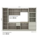Ver imagem 3 de Cozinha Completa 6 Peças 100% MDF com Cristaleira e Torre Quente 2 Fornos Fineze