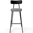 Ver imagem 6 de Kit 03 Banquetas Alta Cozinha Sala Jantar Em Aço Milão L02 Couríssimo Preto Pied Poule - Lyam Decor