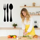 Ver imagem 1 de Adesivo de Parede Cozinha Talheres Garfo Faca e Colher Grande Decoração
