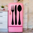 Ver imagem 4 de Adesivo de Parede Cozinha Talheres Garfo Faca e Colher Grande Decoração