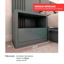 Ver imagem 4 de Cabeceira Queen 3,0m e 2 Mesas Gaveta e Nicho Mdf sob Medida Cor:cinza Sagrado