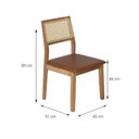 Ver imagem 2 de Kit 4 Cadeiras para Sala de Jantar Estofada Nili Yescasa