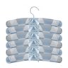 Kit Cabide 100% Algodão para Roupinha de Bebê Losango Azul - 06 Unidades - 1