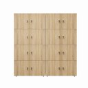 Ver imagem 3 de Armário Organizador Locker 16 Portas c/ Chave F5 Office Cor:Macadâmia com Branco