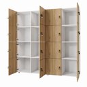 Ver imagem 2 de Armário Organizador Locker 16 Portas c/ Chave F5 Office Cor:Macadâmia com Branco