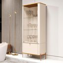 Ver imagem 3 de Conjunto Buffet e Cristaleira Lirio Off White Nature Bronze