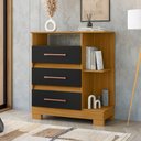 Ver imagem 1 de Cômoda 72cm 3 Gavetas com Puxadores - Ssx Multicoisas