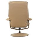 Ver imagem 4 de Poltrona de Massagem Reclinável Soft Domann Design Pu Bege com Controle e Apoio para Os Pés