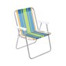 Cadeira de Praia Alumínio Dobrável 2 Un. com Guarda-Sol 1,6M - 3