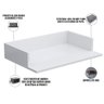 Kit 04 Suportes Suspensos Para Micro-ondas Forno 60x40 cm Class L03 Branco - Lyam Decor - 4