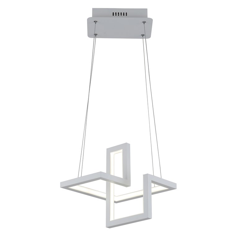 Luminária Pendente Led Moderno Unlimit M2 33W 4000K Luz Neutra Bivolt: Branco