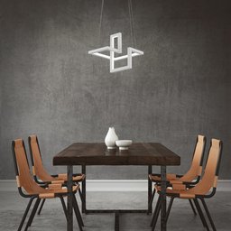 Luminária Pendente Led Moderno Unlimit M2 33W 4000K Luz Neutra Bivolt: Branco - 4
