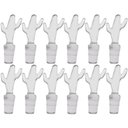 Ver imagem 1 de 12 Tampas Vedantes para Garrafas de Vinho 8x2cm Cactus Pvc Rolha Transparente