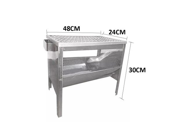 Churrasqueira Portátil e Grelha em Inox com Alça Prata - 3