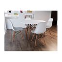 Ver imagem 2 de Kit Mesa Jantar Eames Eiffel 90cm + 4 Cadeiras Eames Eiffel Branca