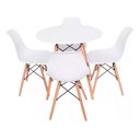 Ver imagem 3 de Kit Mesa Jantar Eames Eiffel 90cm + 4 Cadeiras Eames Eiffel Branca