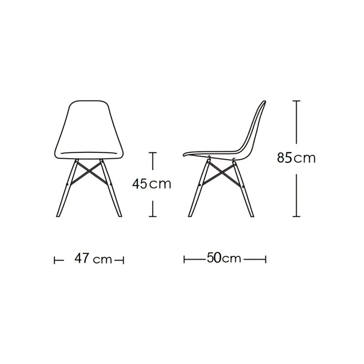 Kit Mesa Jantar Eames Eiffel 90cm + 4 Cadeiras Eames Eiffel Branca - 3