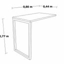 Ver imagem 3 de Mesa de Apoio Lateral Madeira Slin Marrom/Noce/Preto