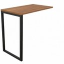 Ver imagem 2 de Mesa de Apoio Lateral Madeira Slin Marrom/Noce/Preto
