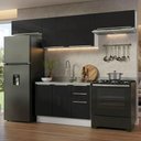 Ver imagem 1 de Armário de Cozinha Completa 280 Cm Branco/preto Lux Madesa 02