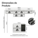 Ver imagem 3 de Armário de Cozinha Completa 280 Cm Branco/preto Lux Madesa 02