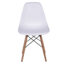 Conjunto Mesa de Jantar Cone Oval 160x90 cm Ébano + 4 Cadeiras Eames Dkr Wood Branca Personal Decor  - 6
