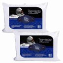 Ver imagem 1 de Kit 2 Travesseiros Plumas de Ganso Percal 200 Fios Antimofo e Antialérgico 50 X 70cm Casa Dona