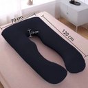 Ver imagem 4 de Travesseiro de Corpo Gestante Grávida Almofada Amamentação Mamãe e Bebê Preto Casa Dona