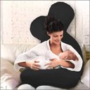 Ver imagem 3 de Travesseiro de Corpo Gestante Grávida Almofada Amamentação Mamãe e Bebê Preto Casa Dona