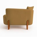 Ver imagem 4 de Sofá Orgânico Divã Veludo com Pés de Madeira - 7 Decor Cappuccino