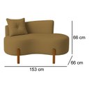 Ver imagem 5 de Sofá Orgânico Divã Veludo com Pés de Madeira - 7 Decor Cappuccino