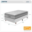 Ver imagem 2 de Cama Box Branca + Colchão Solteiro King Ortopédico San Gabriel Branco Espuma D33 One Pillow