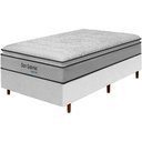 Ver imagem 1 de Cama Box Branca + Colchão Solteiro King Ortopédico San Gabriel Branco Espuma D33 One Pillow