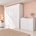 Ver imagem 1 de Conjunto Quarto Adulto Nova York Espresso Móveis Branco HP