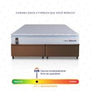 Ver imagem 4 de Conjunto Box Baú Marrom Luanda Branco Espuma D28 King 193x203x69 - King House